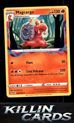 Magcargo 022/196 Pokemon Rare SWSH11: Lost Origin Card NM