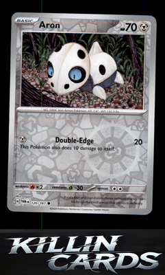 Reverse Holofoil Aron 120/167 Pokemon Common SV06: Twilight Masquerade Card NM