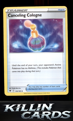 Canceling Cologne 136/189 Pokemon Uncommon SWSH10: Astral Radiance Card NM