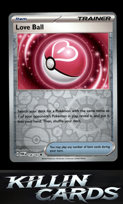 Reverse Holofoil Love Ball 156/167 Pokemon Uncommon SV06: Twilight Masquerade Ca
