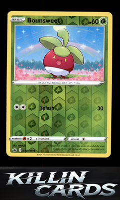 Reverse Holofoil Bounsweet 013/198 Pokemon Common SWSH06: Chilling Reign Card NM