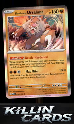 Bloodmoon Ursaluna 054/131 Pokemon Rare SV: Prismatic Evolutions Card NM