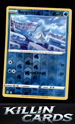 Reverse Holofoil Bergmite 044/203 Pokemon Common SWSH07: Evolving Skies Card NM