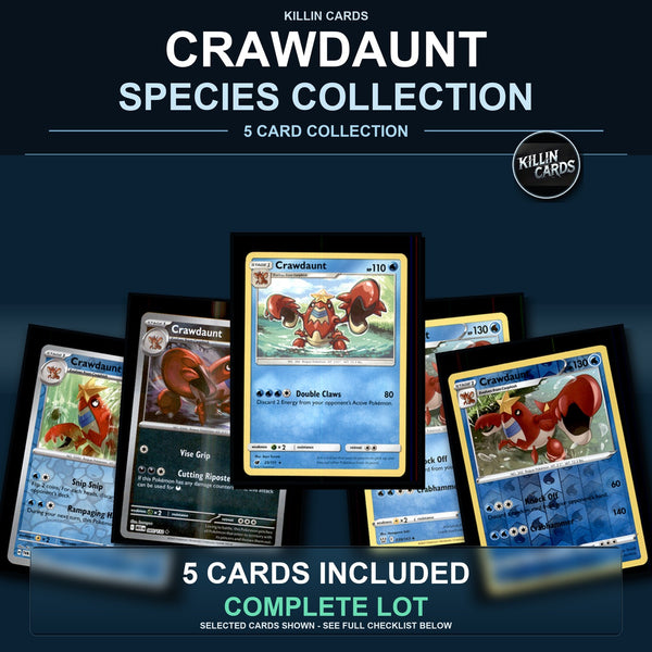 Pokemon TCG Crawdaunt Species Collection 5 Different Cards