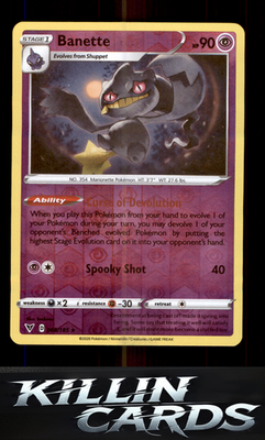 Banette 068/185 Pokemon Rare SWSH04: Vivid Voltage Card NM