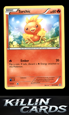 Torchic 25/160 Pokemon Common XY - Primal Clash Card NM