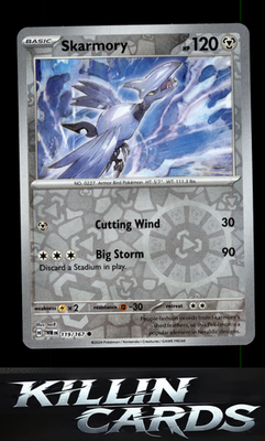 Reverse Holofoil Skarmory 119/167 Pokemon Common SV06: Twilight Masquerade Card