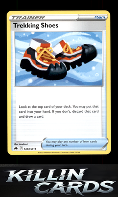 Trekking Shoes 145/159 Pokemon Uncommon SWSH: Crown Zenith Card NM