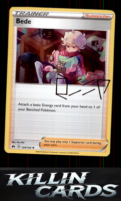 Bede 124/159 Pokemon Holo Rare SWSH: Crown Zenith Card NM