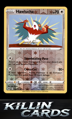 Reverse Holofoil Hawlucha 127/172 Pokemon Common SWSH09: Brilliant Stars Card NM
