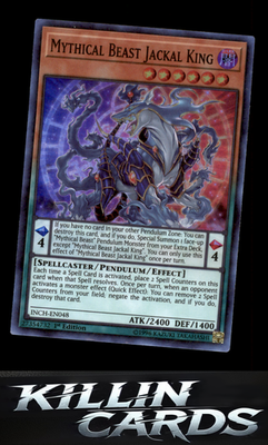 1st Edition Mythical Beast Jackal King INCH-EN048 YuGiOh Super Rare The Infinity