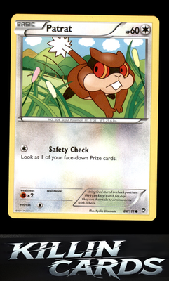Patrat 84/111 Pokemon Common XY - Furious Fists Card NM
