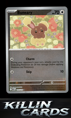 Reverse Holofoil Buneary 107/132 Pokemon Common ME01: Mega Evolution Card NM