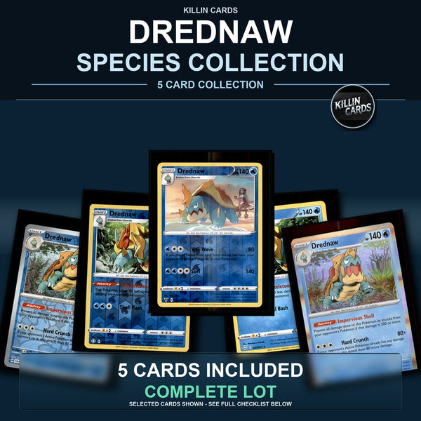 Pokemon TCG Drednaw Species Collection 5 Different Cards