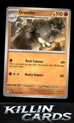 Graveler 075/165 Pokemon Uncommon SV: Scarlet & Violet 151 Card NM
