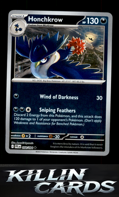 Reverse Holofoil Honchkrow 058/094 Pokemon Uncommon ME02: Phantasmal Flames Card