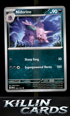 Nidorino 033/165 Pokemon Uncommon SV: Scarlet & Violet 151 Card NM