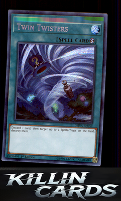 1st Edition Twin Twisters SHVA-EN059 YuGiOh Secret Rare Shadows in Valhalla Card
