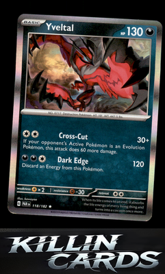 Yveltal - 118/182 118/182 Pokemon Rare SV04: Paradox Rift Card NM