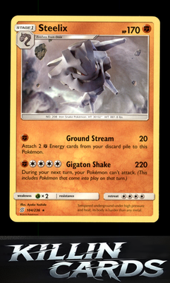 Steelix 104/236 Pokemon Rare SM - Unified Minds Card NM