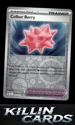 Reverse Holofoil Colbur Berry 168/191 Pokemon Uncommon SV08: Surging Sparks Card