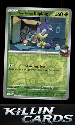 Reverse Holofoil Team Rocket's Blipbug 015/182 Pokemon Common SV10: Destined Riv