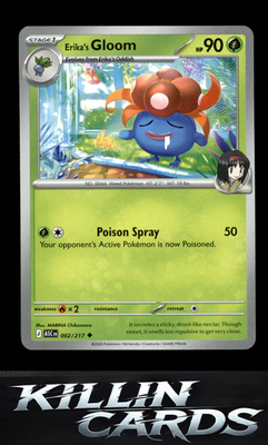 Erika's Gloom 002/217 Pokemon Uncommon ME: Ascended Heroes Card NM