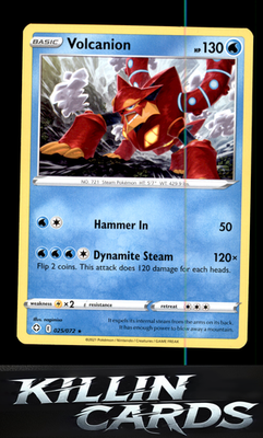 Volcanion 025/072 Pokemon Rare Shining Fates Card LP