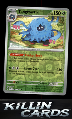 Reverse Holofoil Tangrowth 002/167 Pokemon Common SV06: Twilight Masquerade Card