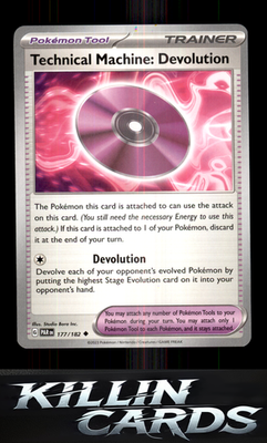 Technical Machine: Devolution 177/182 Pokemon Uncommon SV04: Paradox Rift Card N