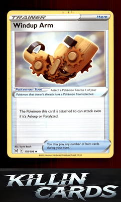 Windup Arm 170/196 Pokemon Uncommon SWSH11: Lost Origin Card NM