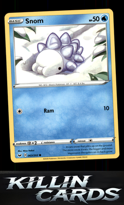 Snom 063/202 Pokemon Common SWSH01: Sword & Shield Base Set Card NM