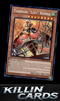 1st Edition Therion "Lily" Borea MP23-EN062 YuGiOh Prismatic Secret Rare 25th An