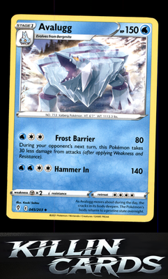 Avalugg 045/203 Pokemon Uncommon SWSH07: Evolving Skies Card LP