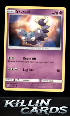 Skorupi 82/236 Pokemon Common SM - Unified Minds Card NM
