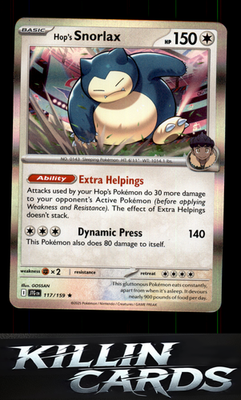 Hop's Snorlax 117/159 Pokemon Rare SV09: Journey Together Card NM