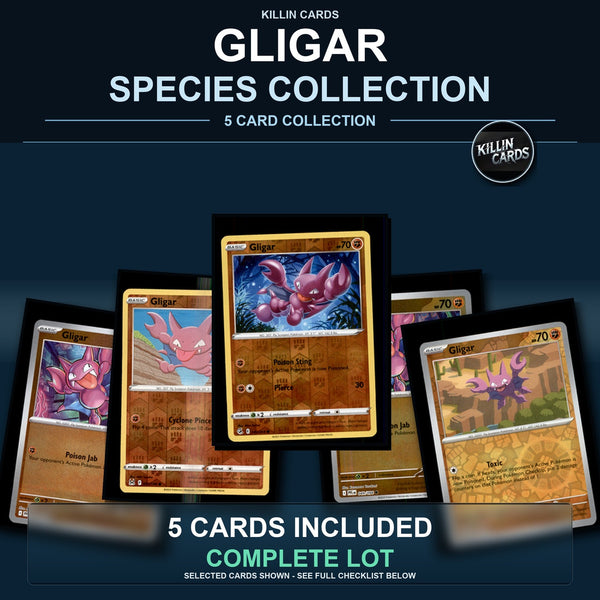 Pokemon TCG Gligar Species Collection 5 Different Cards