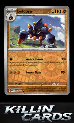 Reverse Holofoil Boldore 047/086 Pokemon Common SV: White Flare Card NM