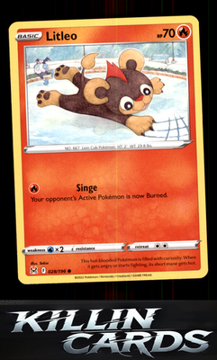 Litleo 028/196 Pokemon Common SWSH11: Lost Origin Card NM