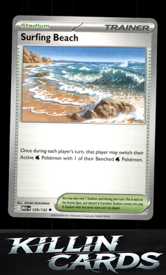 Surfing Beach 129/132 Pokemon Uncommon ME01: Mega Evolution Card NM