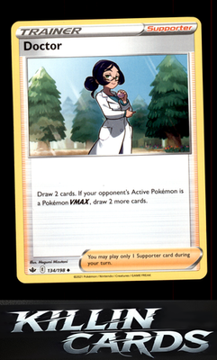 Doctor 134/198 Pokemon Uncommon SWSH06: Chilling Reign Card NM