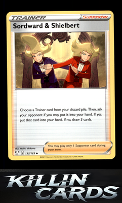 Sordward & Shielbert 135/163 Pokemon Uncommon SWSH05: Battle Styles Card NM