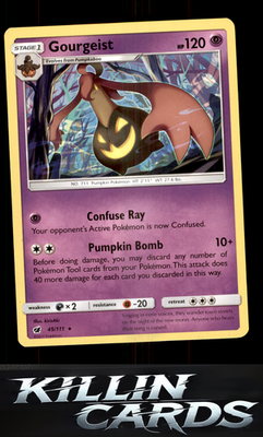 Gourgeist 45/111 Pokemon Rare SM - Crimson Invasion Card NM
