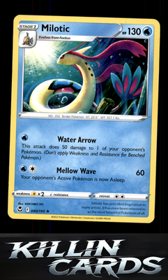 Milotic 040/195 Pokemon Rare SWSH12: Silver Tempest Card NM