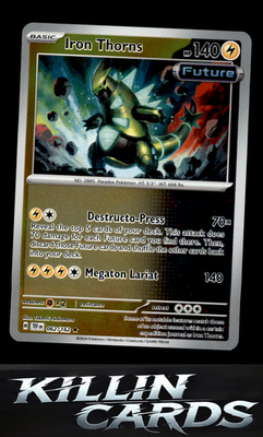 Reverse Holofoil Iron Thorns 062/162 Pokemon Rare SV05: Temporal Forces Card NM