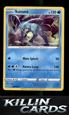 Suicune 037/189 Pokemon Holo Rare SWSH03: Darkness Ablaze Card NM