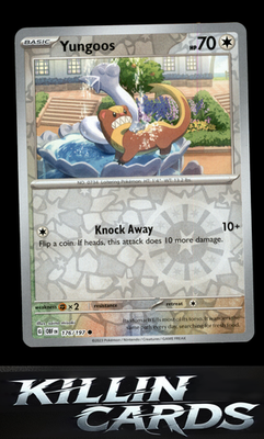 Reverse Holofoil Yungoos 176/197 Pokemon Common SV03: Obsidian Flames Card NM