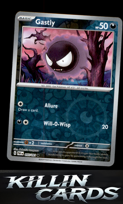 Reverse Holofoil Gastly 055/091 Pokemon Common SV: Paldean Fates Card NM