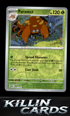 Reverse Holofoil Parasect 047/165 Pokemon Uncommon SV: Scarlet & Violet 151 Card