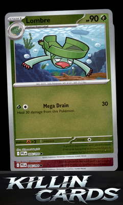 Reverse Holofoil Lombre 006/094 Pokemon Common ME02: Phantasmal Flames Card NM